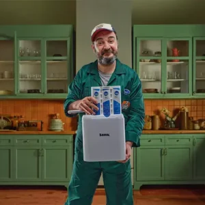 فلتر مياه ملونة للمنزل - أزرق أخضر أبيض - waterfilter.ma المغرب
